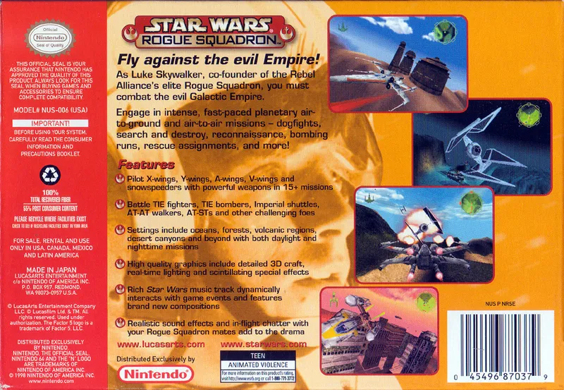 Star Wars: Rogue Squadron box back