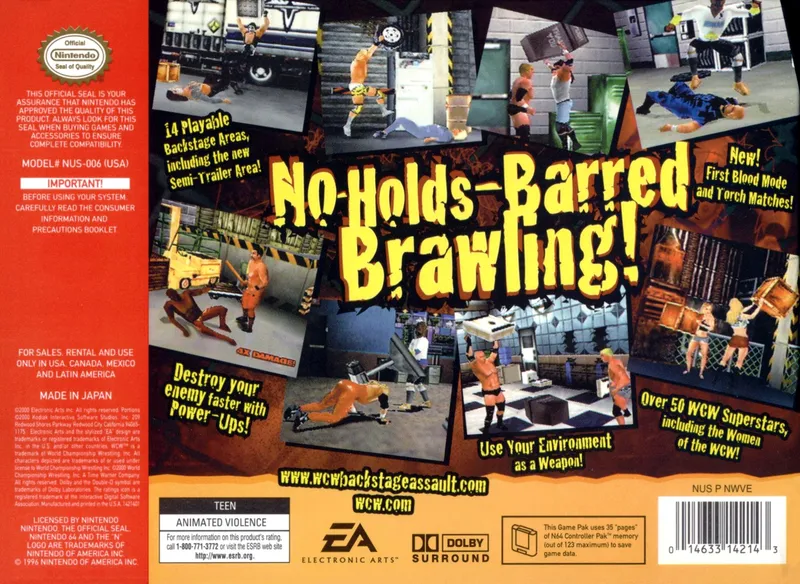 WCW Backstage Assault box back