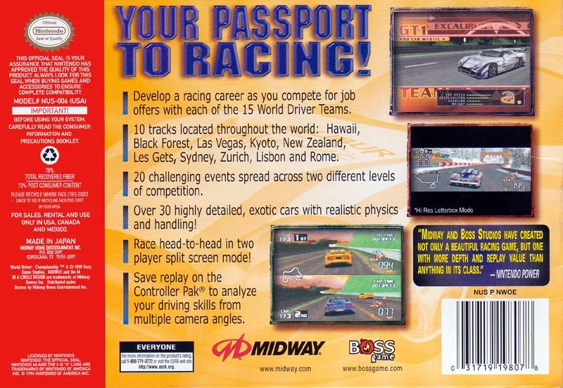 World Driver Championship box back