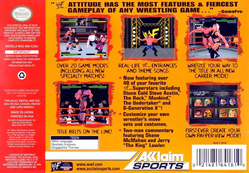 WWF Attitude box back