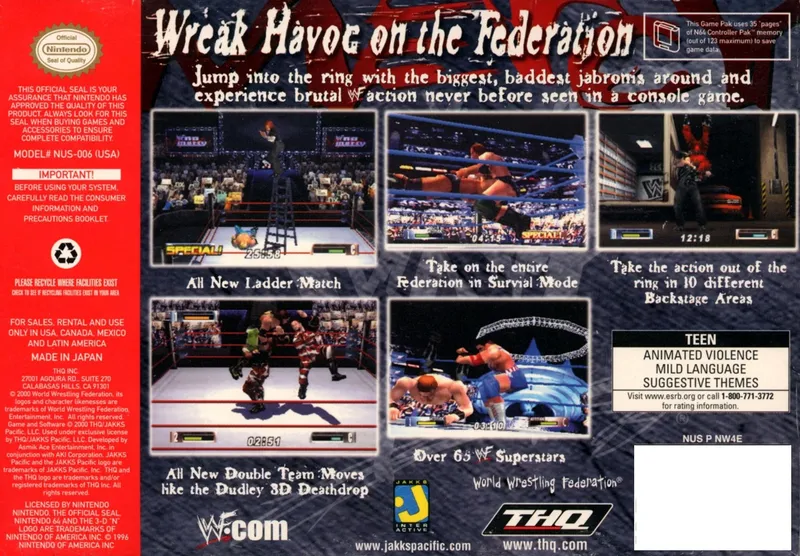 WWF No Mercy box back