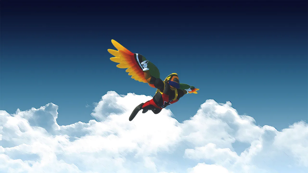 Backdrop artwork for Pilotwings 64
