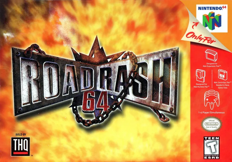 Road Rash 64 box art