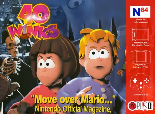 Backdrop artwork for 40 Winks (Europe) (En,Fr,Es) (Piko Interactive)