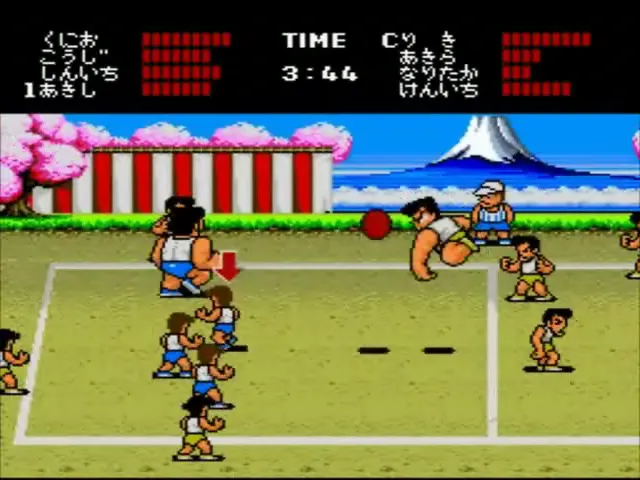 Backdrop artwork for Nekketsu Koukou Dodgeball Bu: PC Bangai-hen