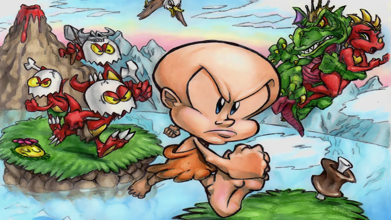 Backdrop artwork for PC Genjin: Pithecanthropus Computerurus