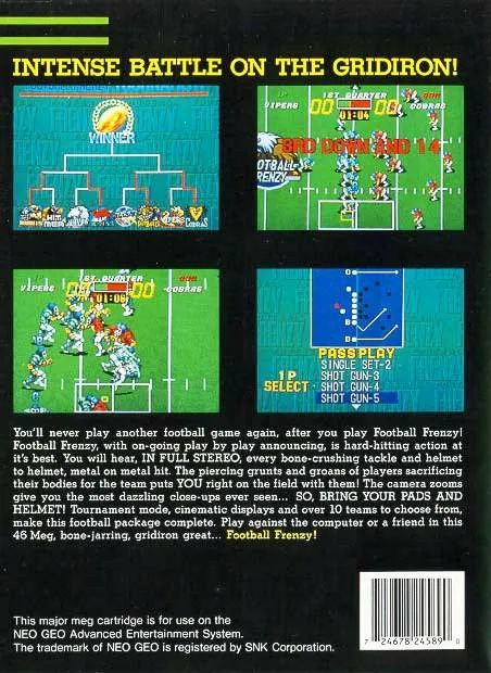 Football Frenzy box back