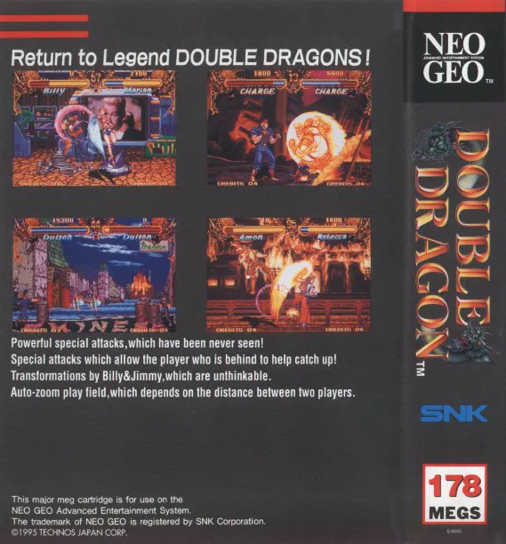 Double Dragon box back