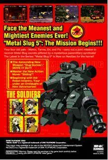 Metal Slug 5 box back