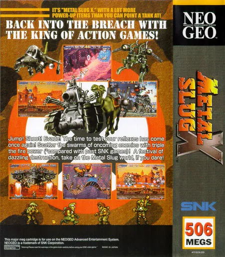 Metal Slug X: Super Vehicle-001 box back