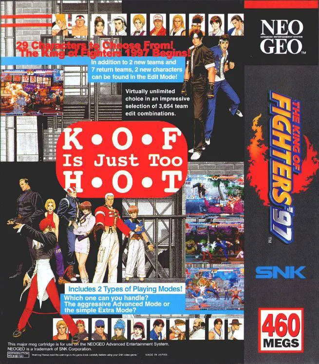 The King of Fighters '97 box back