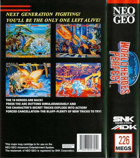 World Heroes Perfect box back