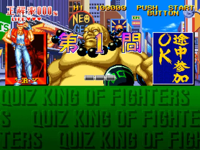 Backdrop artwork for Quiz King of Fighters