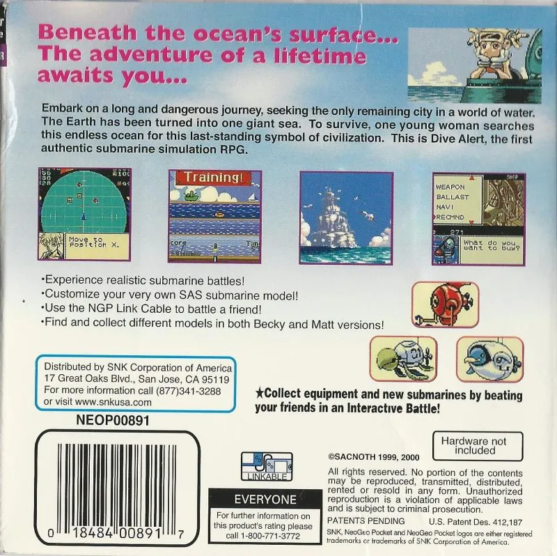 Dive Alert: Becky's Version box back