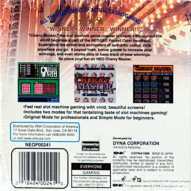 Neo Cherry Master Color box back