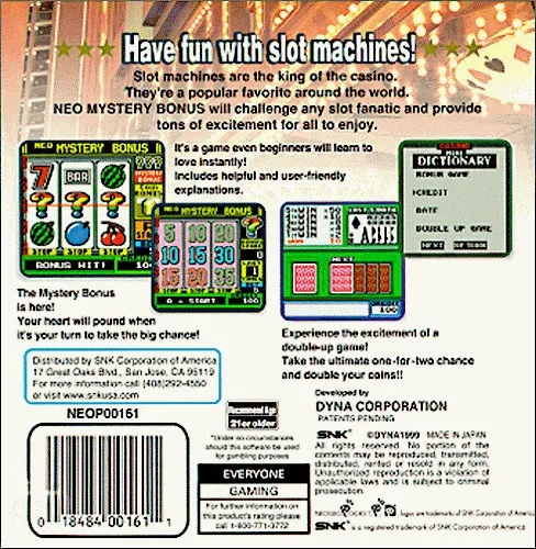 Neo Mystery Bonus box back