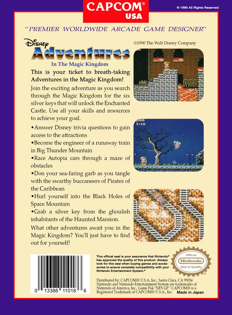 Adventures in the Magic Kingdom box back