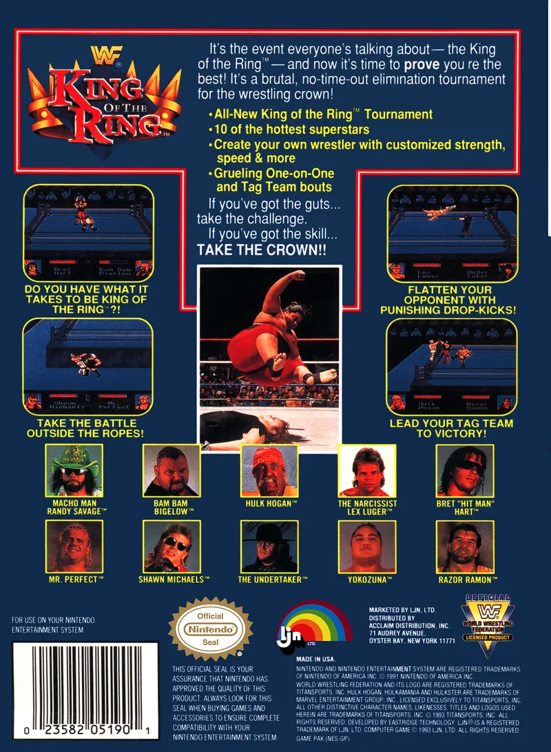WWF King of the Ring box back