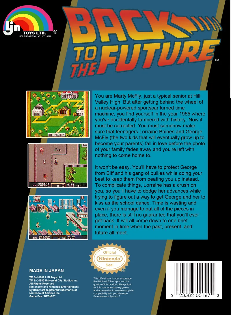Back to the Future box back