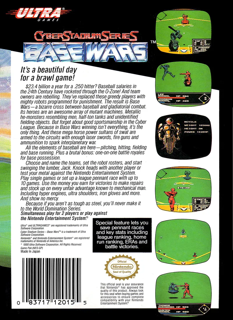 Cyber Stadium Series: Base Wars box back
