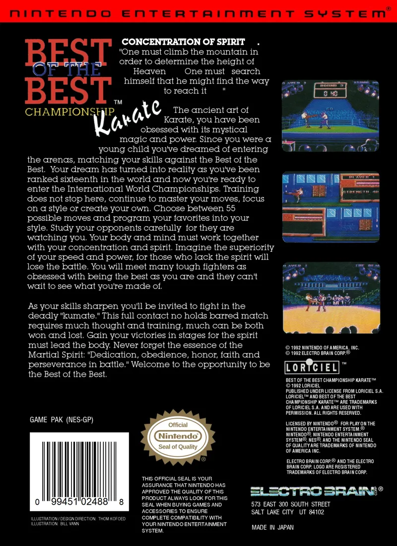 Best of the Best: Championship Karate box back