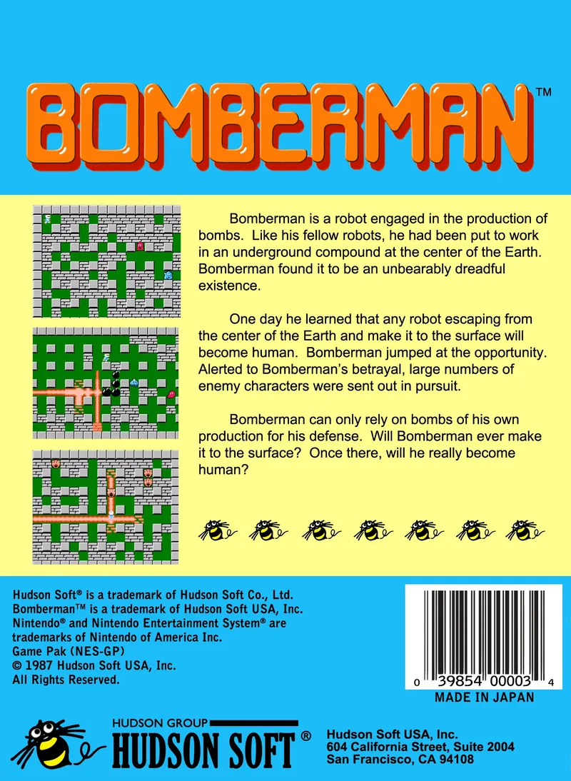 Bomberman box back