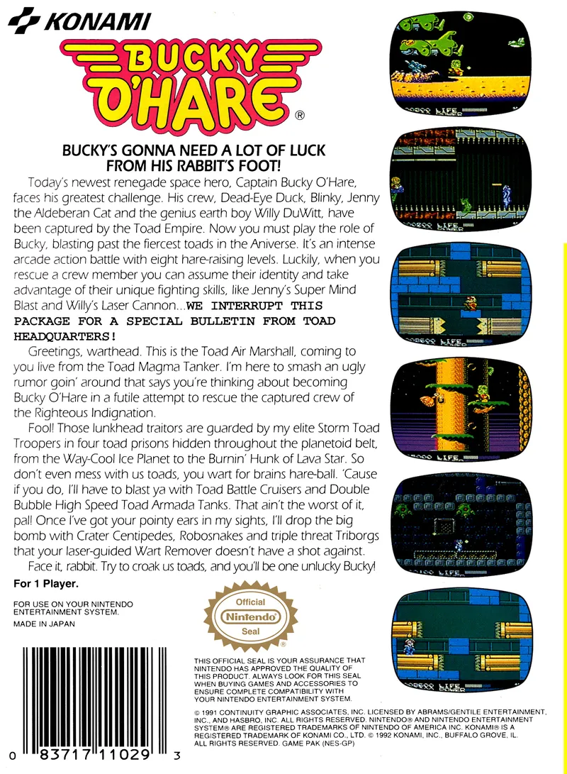 Bucky O'Hare box back