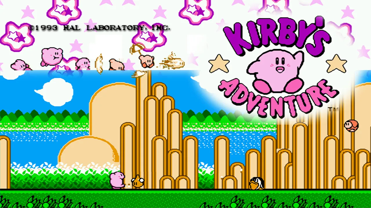 Backdrop artwork for Kirby's Adventure