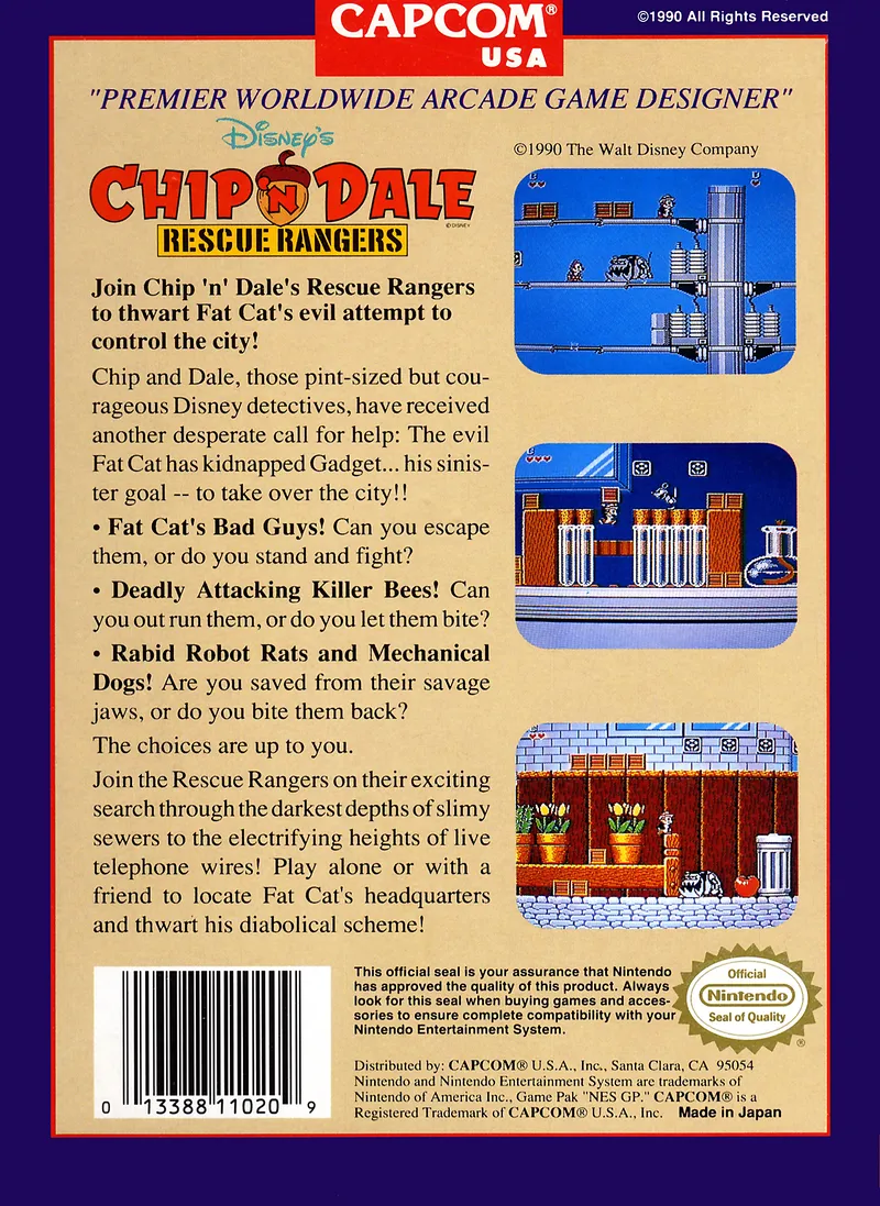 Chip 'N Dale Rescue Rangers box back