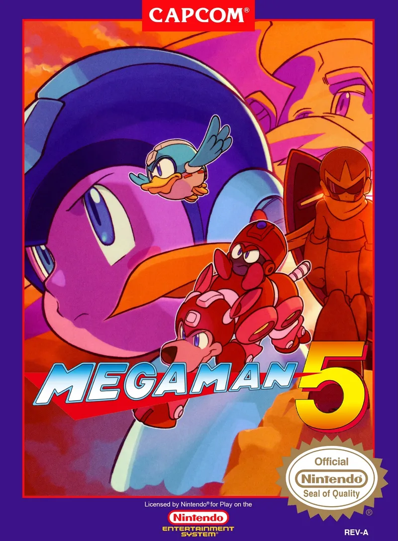 Mega Man 5 box art