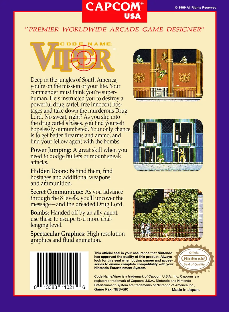 Code Name: Viper box back