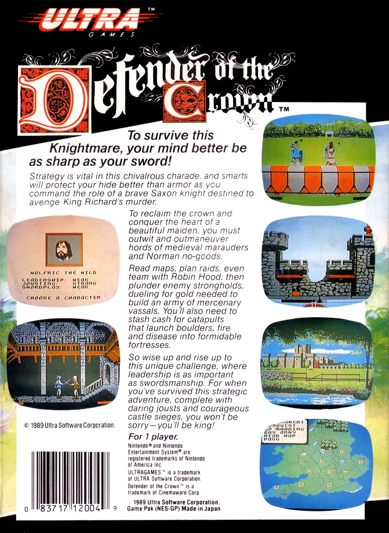 Defender of the Crown box back
