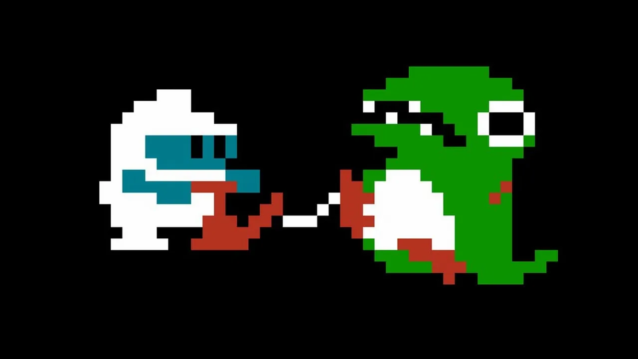 Backdrop artwork for Dig Dug II: Trouble in Paradise