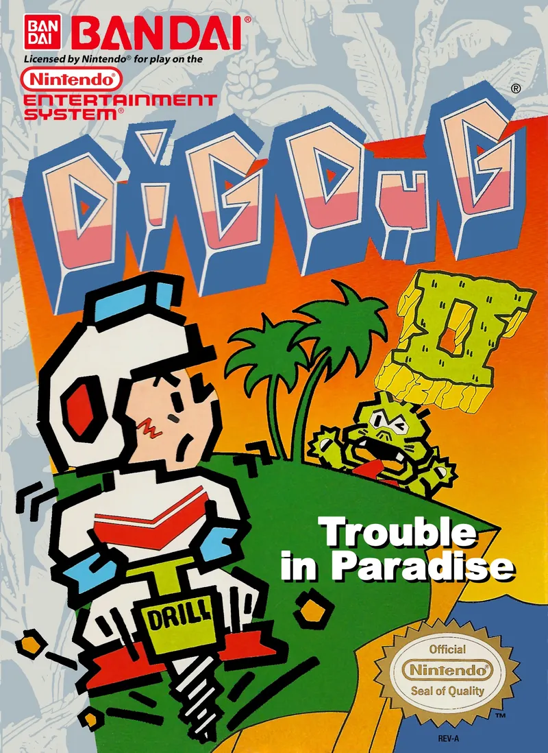 Dig Dug II: Trouble in Paradise box art