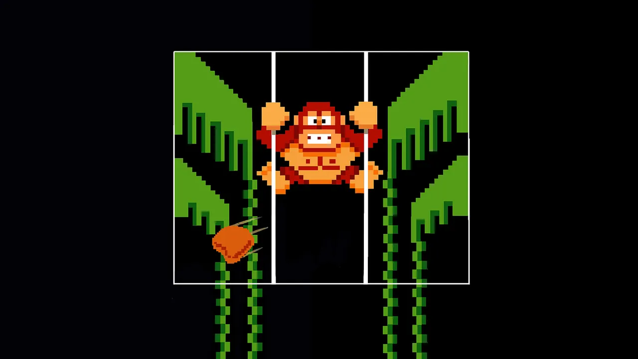 Backdrop artwork for Donkey Kong 3