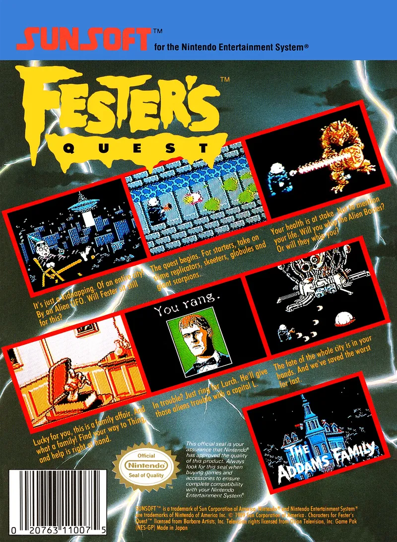 Fester's Quest box back