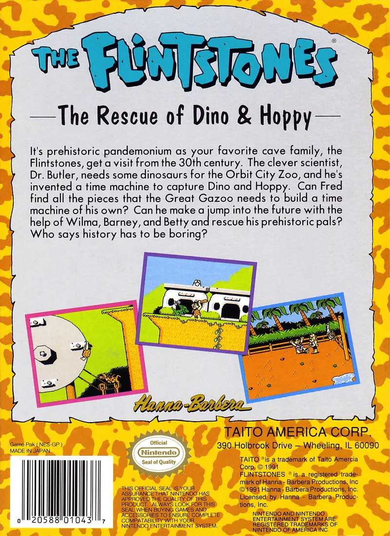 The Flintstones: The Rescue of Dino & Hoppy box back