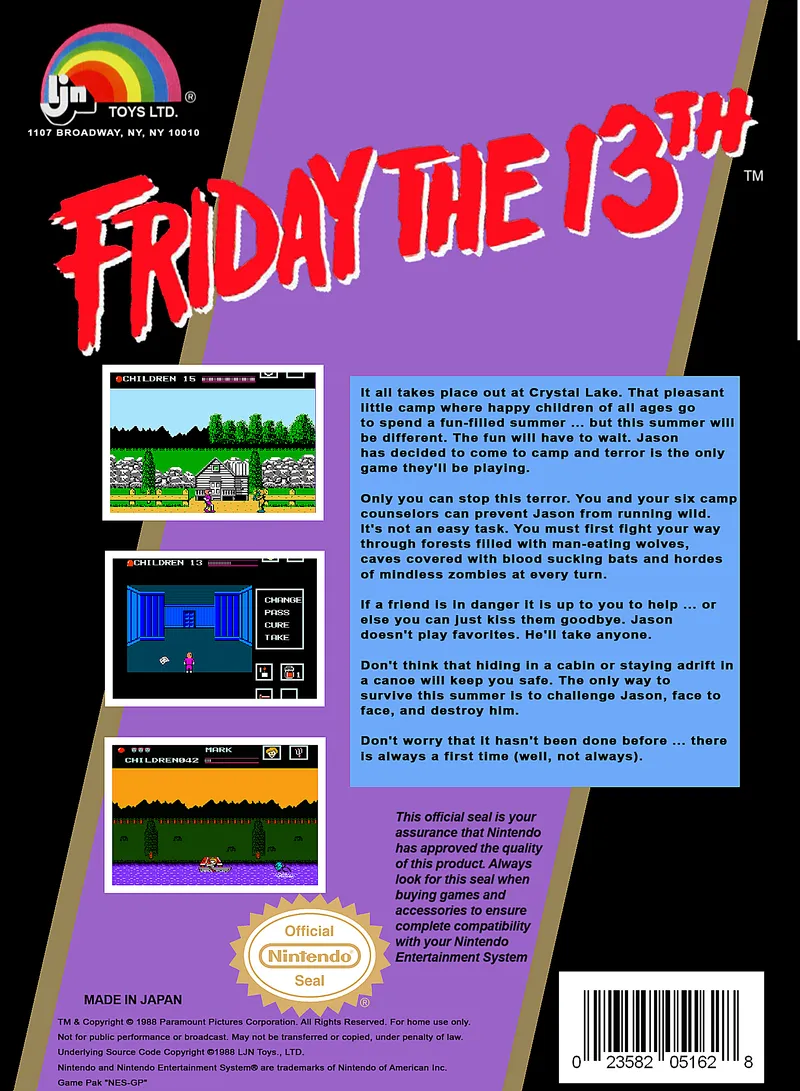 Friday the 13th box back