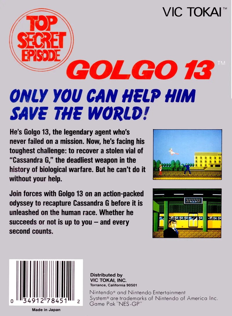 Golgo 13: Top Secret Episode box back