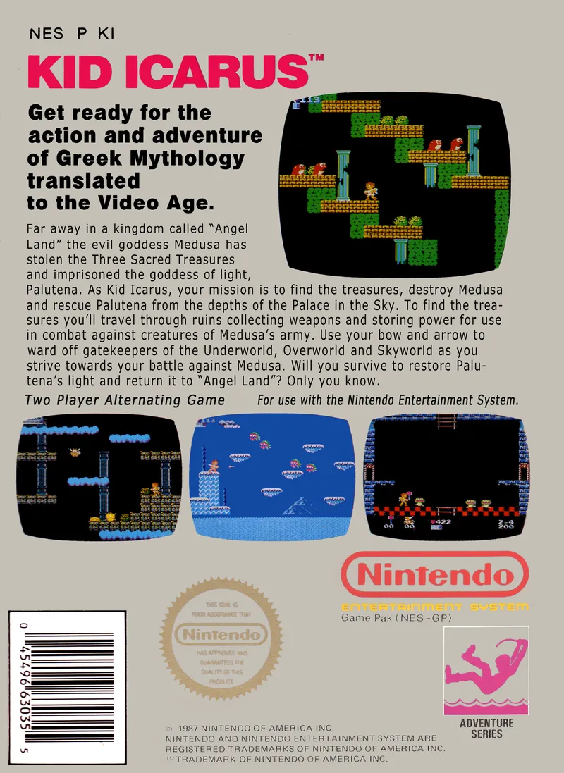 Kid Icarus box back