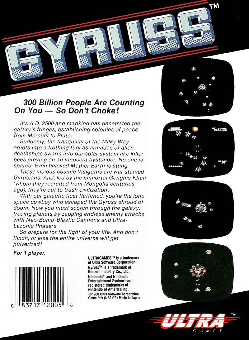 Gyruss box back