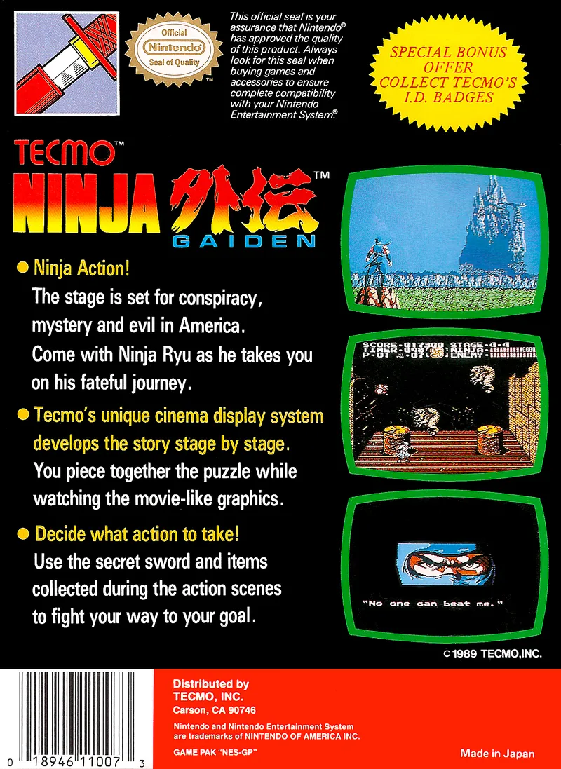 Ninja Gaiden box back