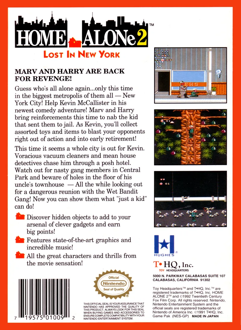 Home Alone 2: Lost in New York box back
