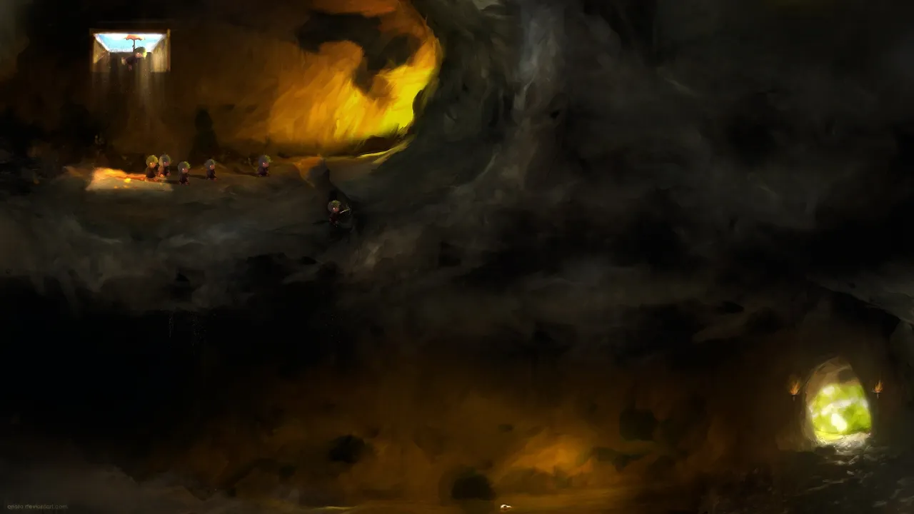 Backdrop artwork for Lemmings