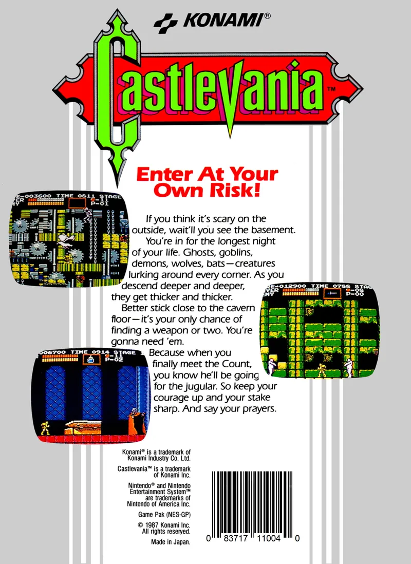 Castlevania box back