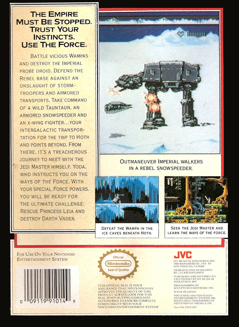 Star Wars: The Empire Strikes Back box back