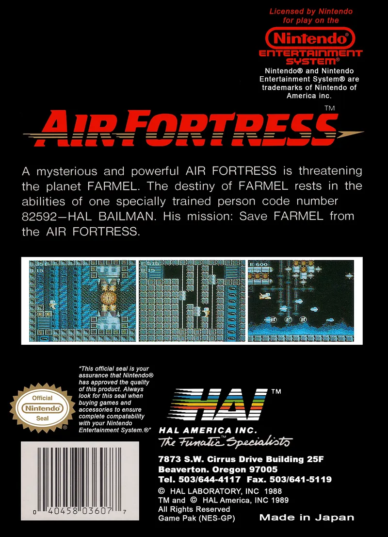Air Fortress box back