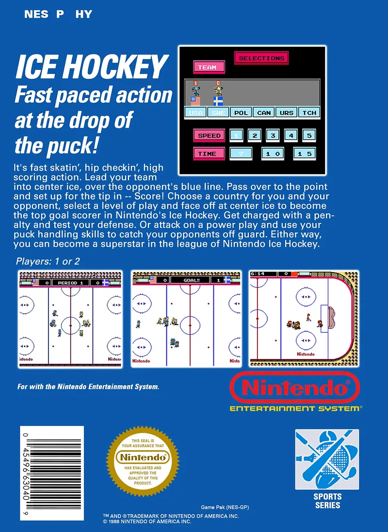 Ice Hockey box back