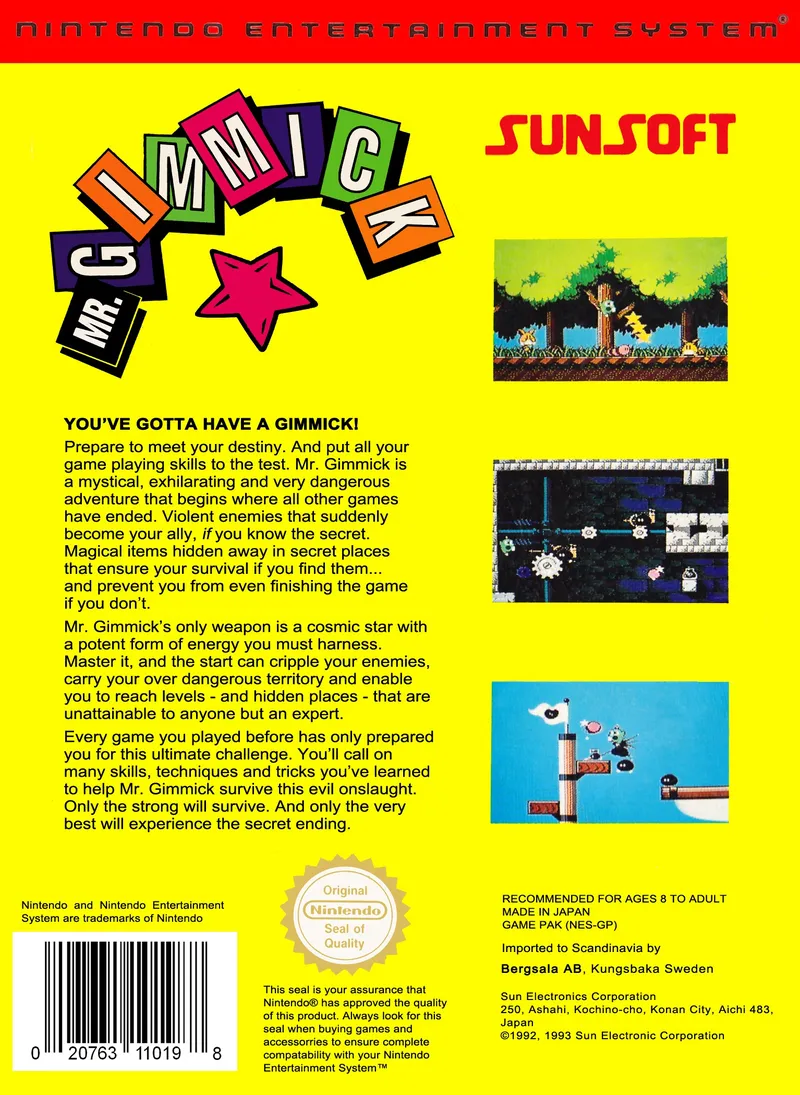 Mr. Gimmick box back