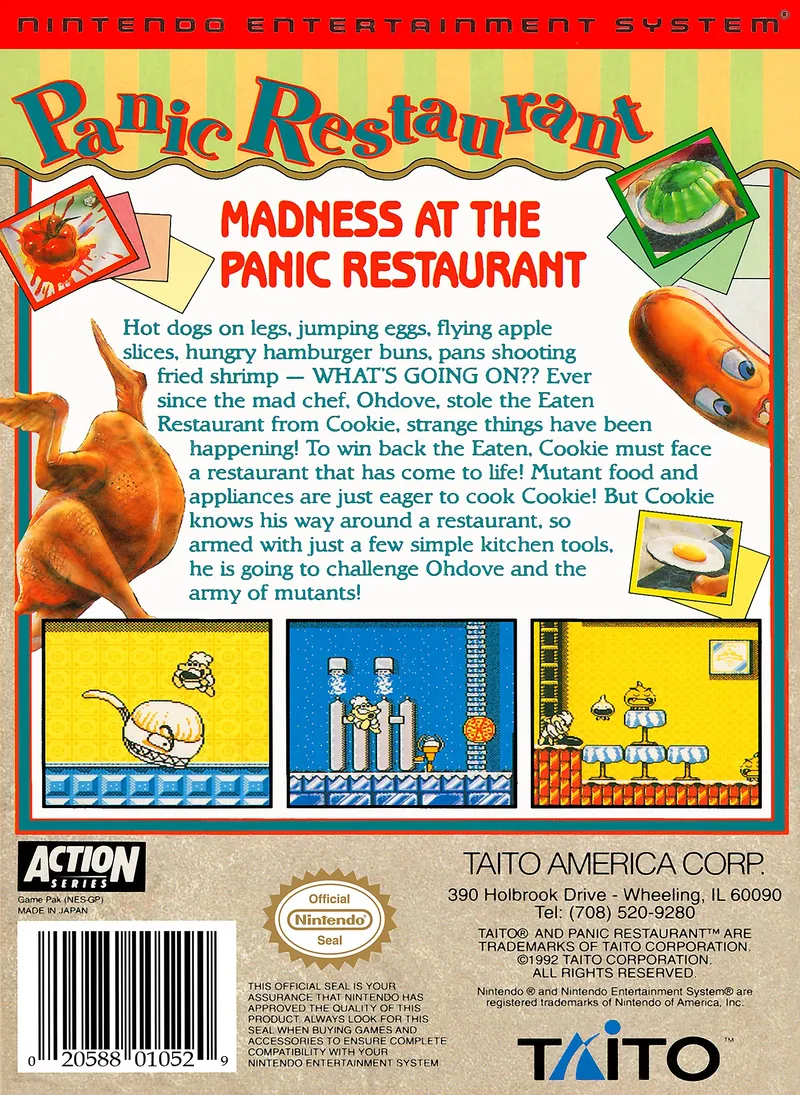 Panic Restaurant box back